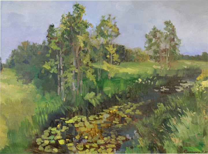 Кувшинки. хм 61х83, 2025